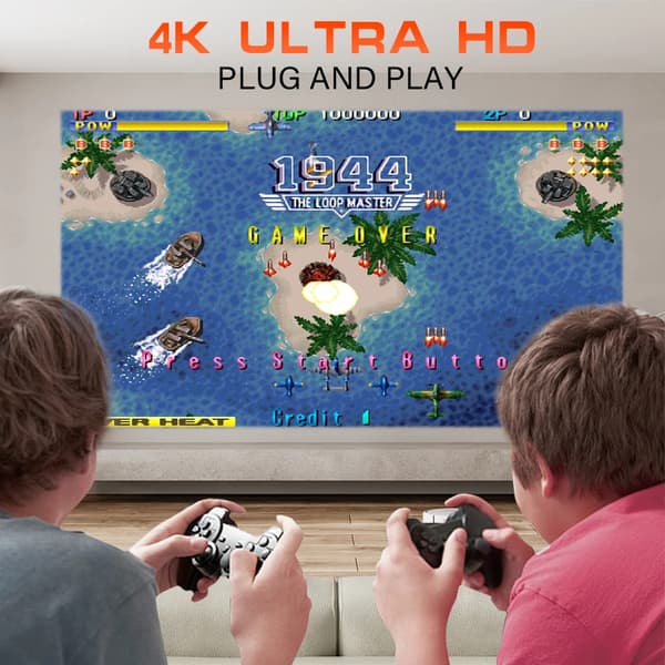 Projektor - Spelprojektor, 4K WiFi Android Hemmaspelkonsol, 720p HD-projektor, Vit, Huvudbildmodell