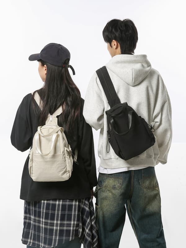 Convertible Backpack: 3-in-1 Sling, Crossbody & Shoulder Bag Black