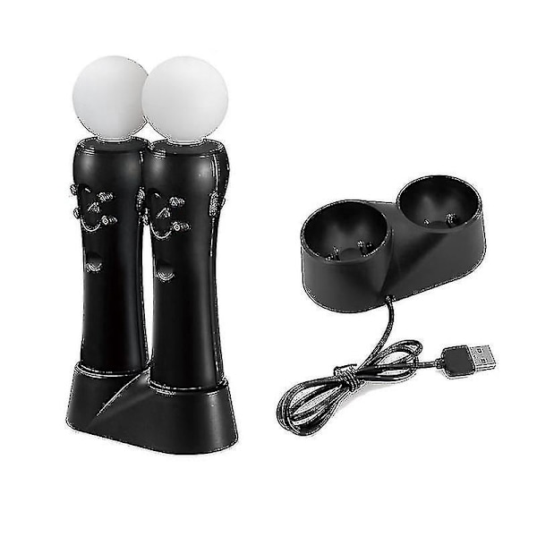 Spillkontrolllader for Sony PS4 VR Move Motion Controller Playstation Play Station PS 4 Laderdock