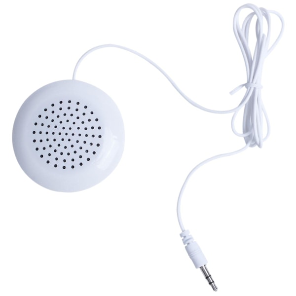 New 3.5mm Portable Mini Speaker Pad for MP3 MP4 CD Phone White