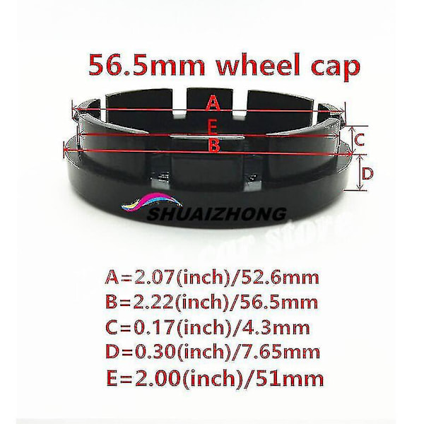 4 st Mg Logotyp 56mm 60mm Bilhjul Center Cover Navkapsel Resin Badge Emblem Dekal Styling Tillbehör, 60mm Svart Kapsel 2