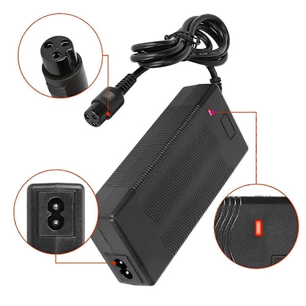 42V 2A Elektrisk Scooter Laddare Batteri Strömadapter för M365 Elektrisk Scooter Tillbehör EU-kontakt
