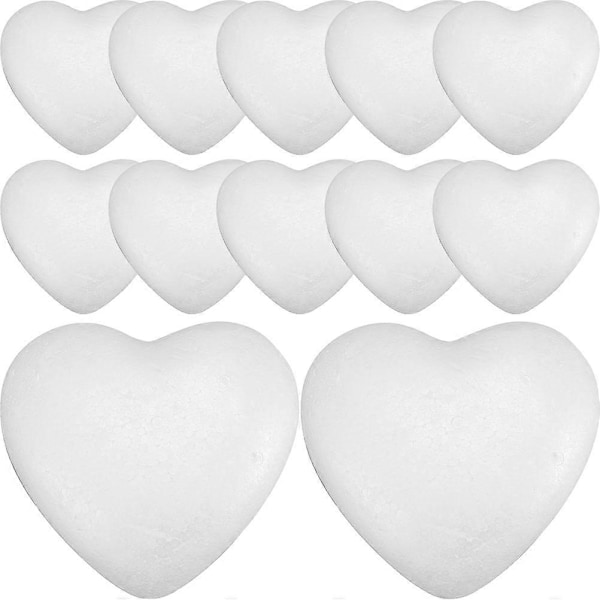 100 stk. Blank Skumkuler Små Hjerteformede Kuler DIY Bryllup Valentinsdag Ornamenter