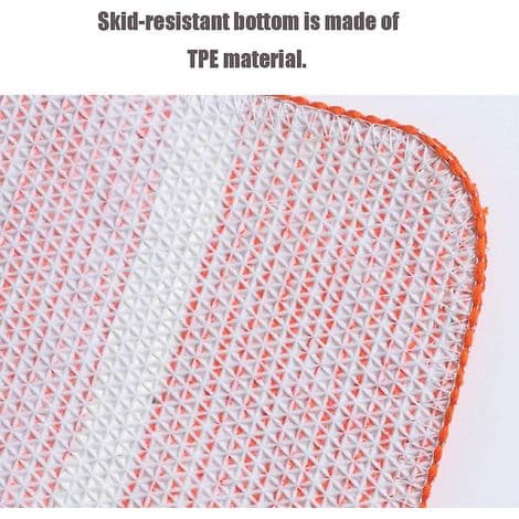Regnbuestripet badematte - 45x65cm absorberende halvsirkelformet mikrofiber badematte, sklisikker, for badekar, dusj, bad, C