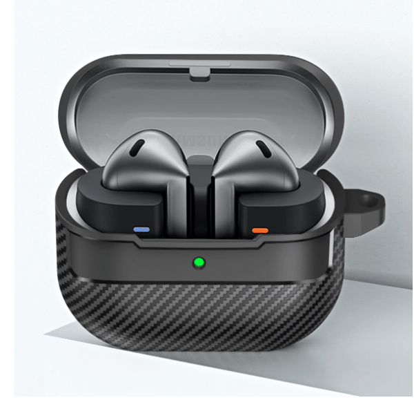 Carbon Fiber Protective Case for Samsung Galaxy Buds3/3pro Black