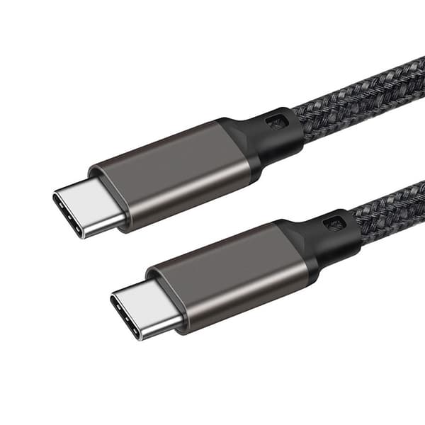 2M USB-C–USB-C-pikalatauskaapeli - Musta titaani 2 m