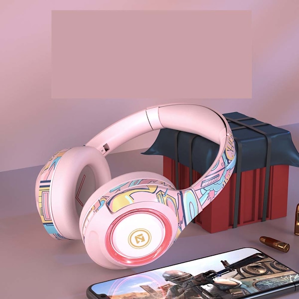 Spill/audiovisuelt Dual Mode Over-ear Hodetelefon Bluetooth-kompatibelt Headset