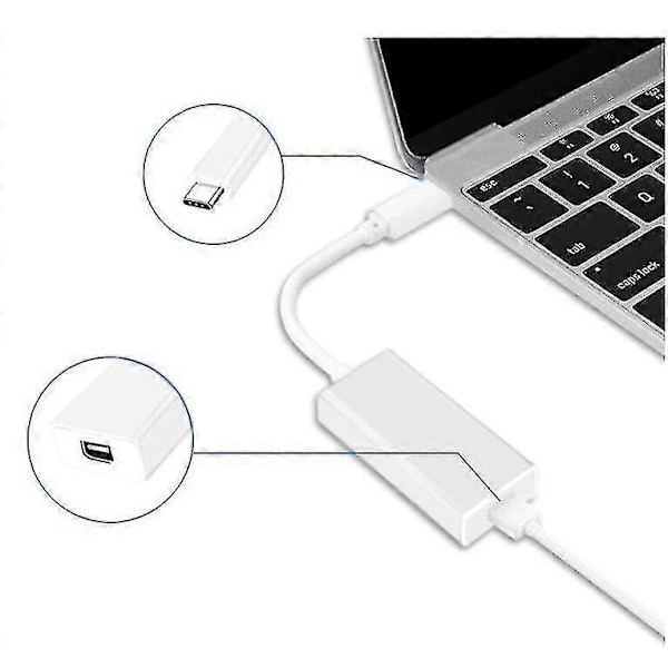 1x Thunderbolt 3 till Thunderbolt 2 Adapter Typ C Kabel USB kompatibel för Macbook Air Pro_Fi