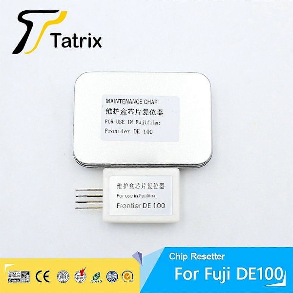 Högkvalitativ Tatrix De100 Chip Resetter För Fuji De 100 Underhållstank Chip För Fuji De 100 Skrivare Spillbläckstank Chip Resetter