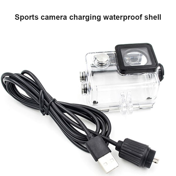 Vedenpitävä kamerakotelo USB-kaapelilaturin suojuksella SJCAM Sj4000 Sj7000 Sj9000 -kameroille