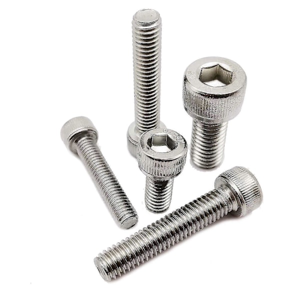 50 stk. M4*8 304 Rustfrit Stål Allen Sekskantet Hoved Skrue Bolt
