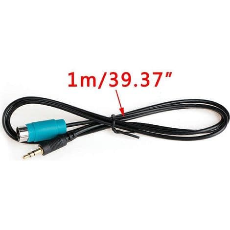 ALPINE KCE-236B 3,5 mm:n lisäsovitin PSP- ja MP3-soittimille