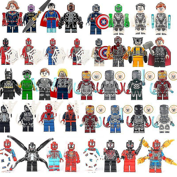 40pcs Avengers Minifigures Building Blocks Toys Action Figures Kits