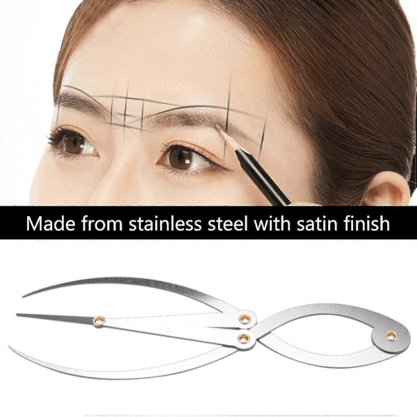 Mean Calipers Gyllene Passare Rostfritt Stål Ögonbrynslinjal 1:1.618 Mätverktyg För Tatuering Makeup