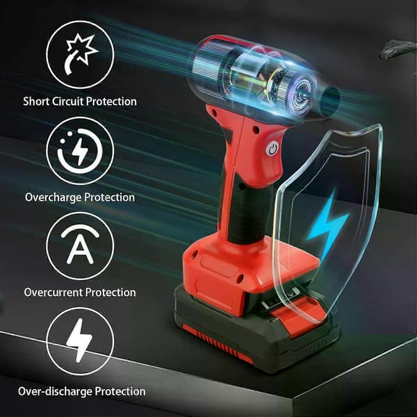 3 i 1 Minibläsare för Einhell 18V Batteri Bärbar Handdammsugare Luftblåsare