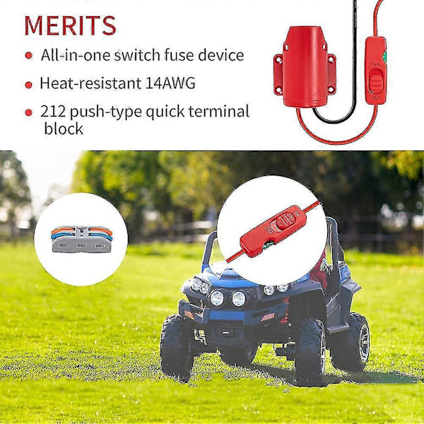 Power Wheel Adapter För 12V M12 Batteriadapter Batterikonverteringskit Med Strömbrytare Säkring & Kabelanslutning