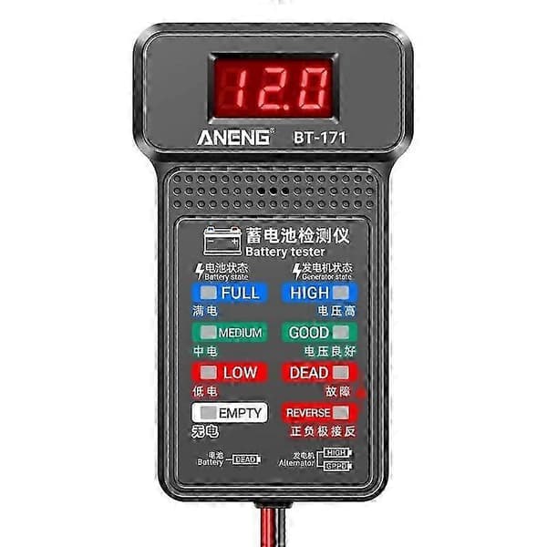 Biltester 12V Start Ladekrets Tester Analysator Verktøy ny