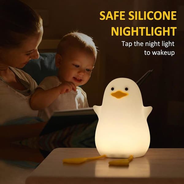 LED nattlys - Silikonlampe - USB oppladbar - For barn - Bærbart lys