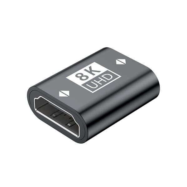 8K HDMI 2.1 Adapter Hun til Hun - HDMI Extender Kobling til Gaming, Streaming og Hjemmebiograf Sort