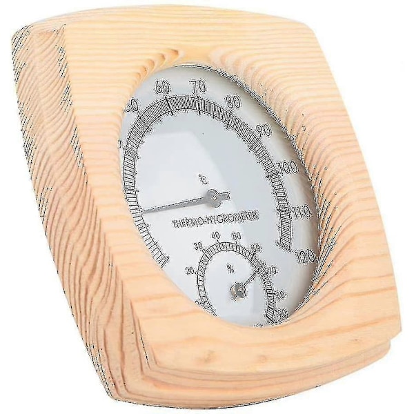 Saunatermometer Hygrometer i Tre, Termometer Hygrometer for Saunarom