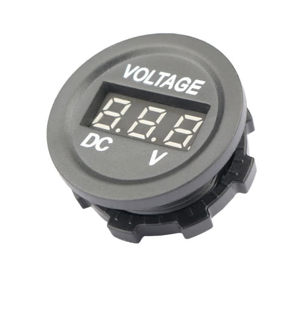 Kjøretøymontert Voltmeter Svart+Gressfarge