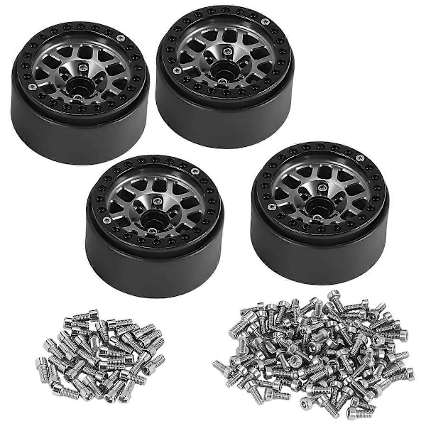 4KPL 1.9 Metallinen Beadlock 12 Reikäinen Vanteen NAPA 1/10 RC Crawler Axial SCX10 90046 AXI03007 Traxxa
