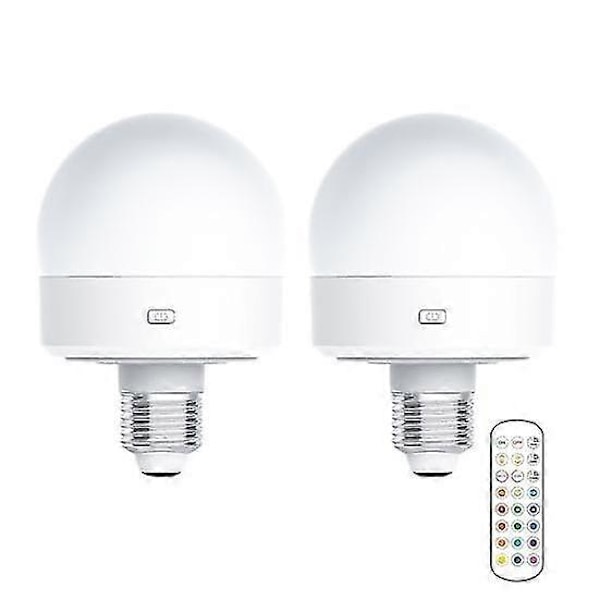 USB Uppladdningsbar Lampa med Fjärrkontroll Timer Dimbar Lätt att Installera Batteridriven E27 L