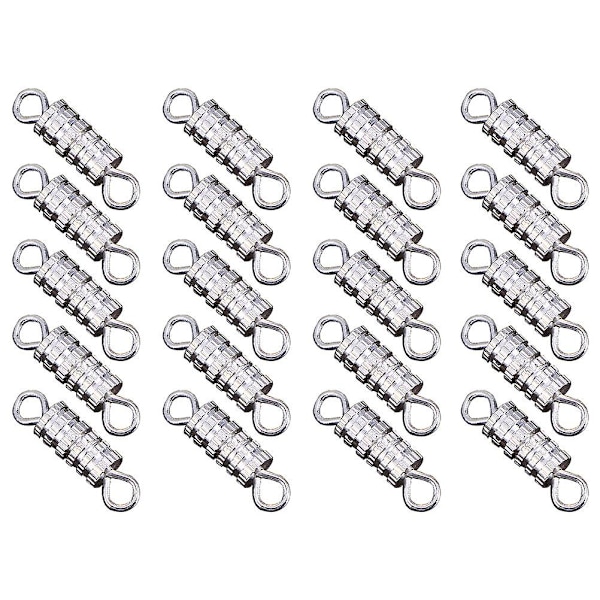 60 st Smyckesknappar 4x15mm Tunnformad Skruvtyp Knapp för Smyckestillverkning (silver)