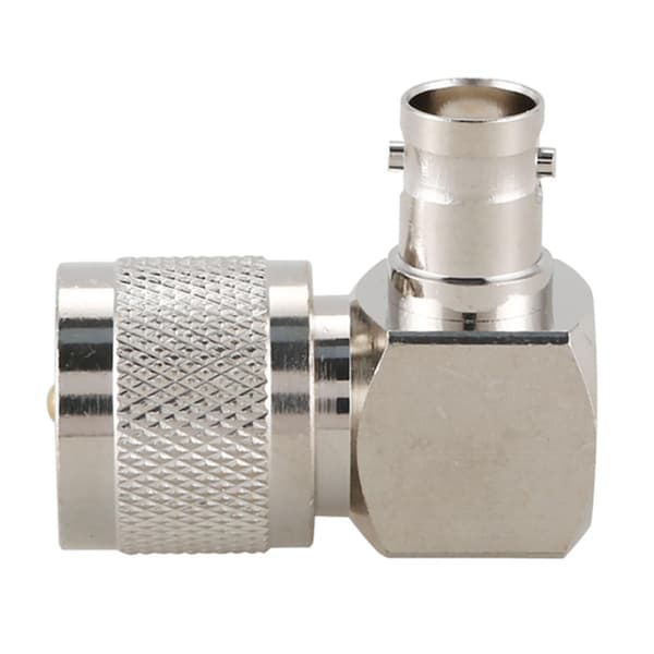 UHF PL259 -259 Hann Til BNC Hunn Rettvinklet RF Adapter Kobling, sølv