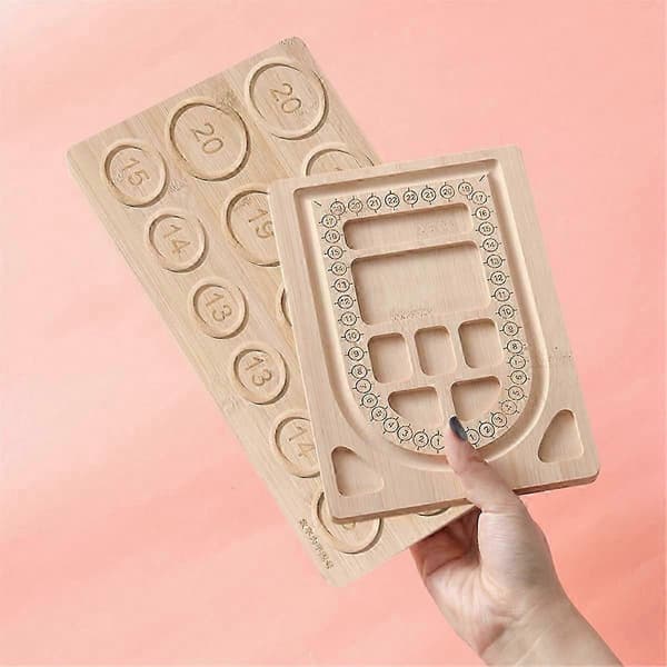 DIY Pärlverktyg Smyckesbricka Smyckesdisplay Bricka Stora Pärlbricka Bambu Och B-Yogu