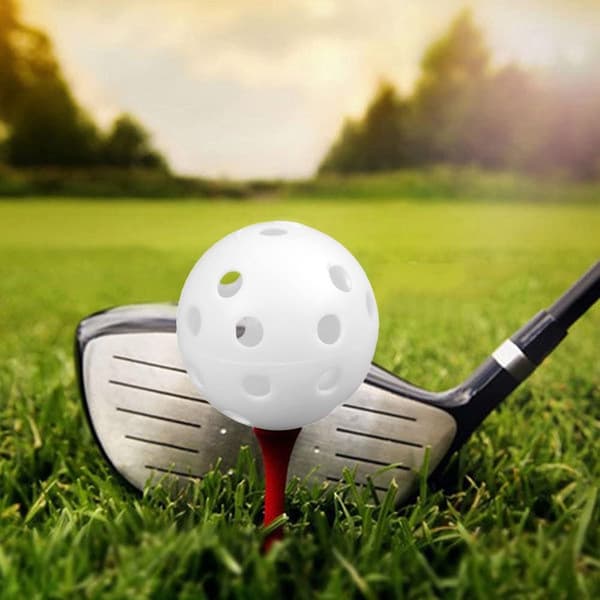 Træningsgolfbolde med hul 10-pak Hvid