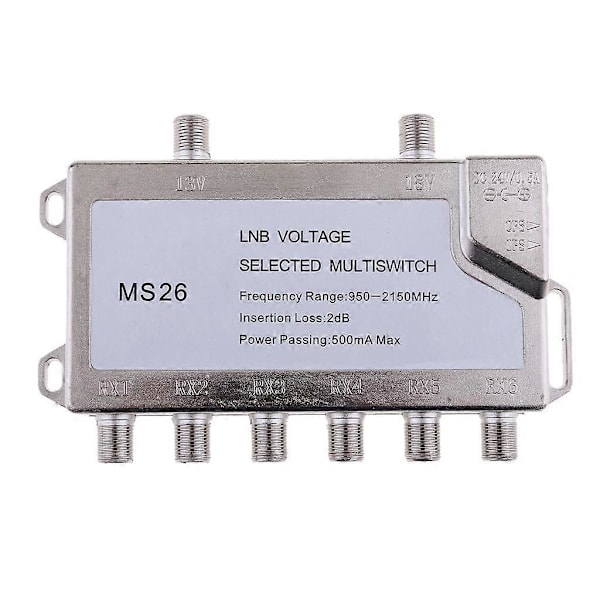 18V Multi Switch LNB Satelliitti FTA 6 Ulostuloa Yhdistäjä LNBF Lautasantenni JS-MS26