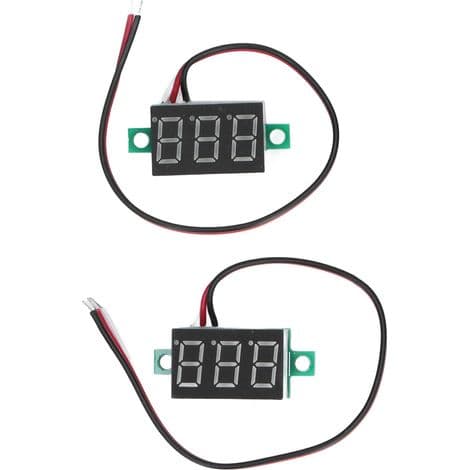 Digitale DC Voltmeter 0-30V med Grønn LED-skjerm, 0,36 tommer, 3 ledninger