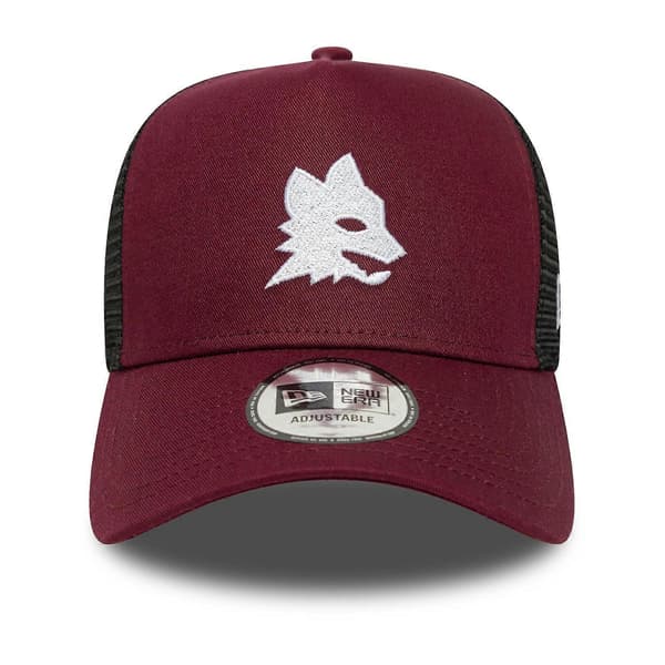 New Era A-Frame Mesh Trucker Cap - AS Roma burgunder
