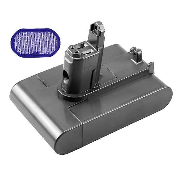 22,2V Erstatnings DC34 Li-Ion Støvsuger Batteri Adapter+Filter