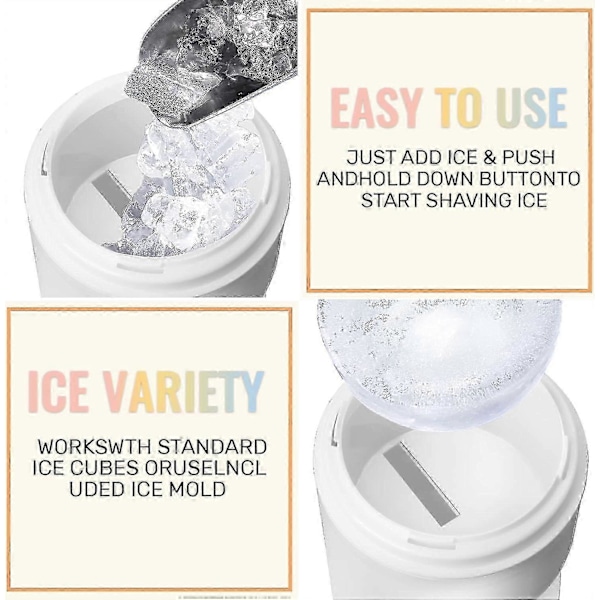 Barbermaskin for is, snøkjeglemaskin, bærbar isknuser og barbermaskin for is