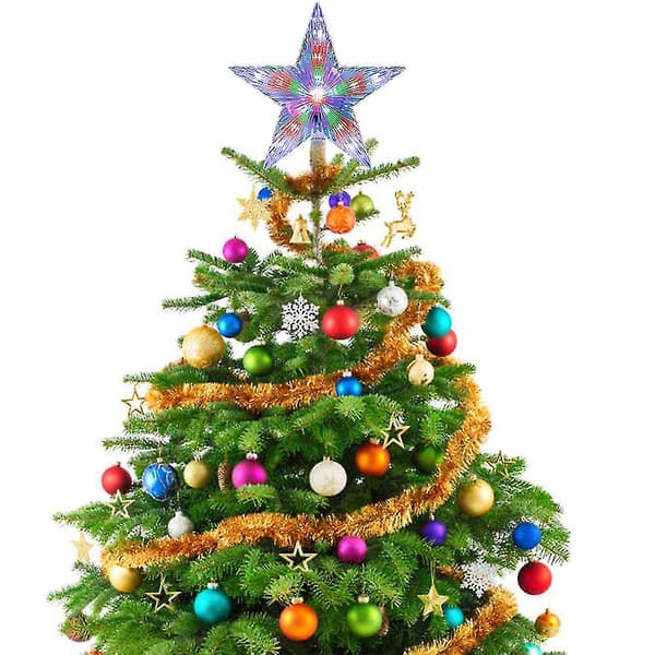 Juletræstopstjerne 7\" 31 LED'er RGB Natlys Til Julepynt