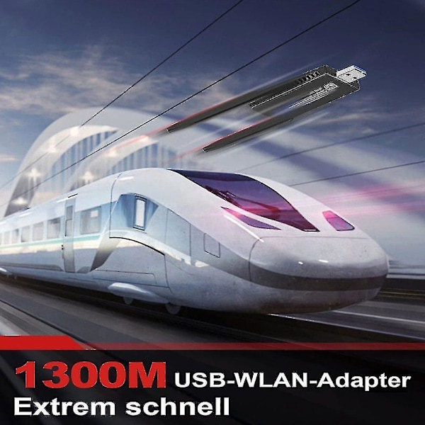 USB WLAN Stick til PC, 1300 Mbit/s USB 3.0 WLAN Adapter