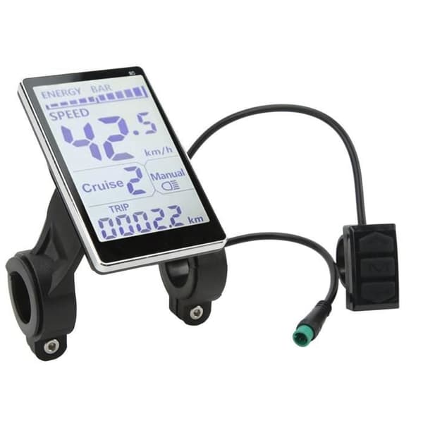 LCD-computer til elcykler - Elcykeldisplay - Vandtæt og holdbart - Hvid