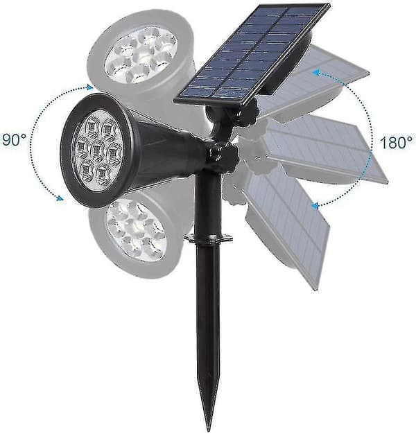 7 LED Solarlampor. Superstarka Solarlampor för Trädgård. Varmvitt