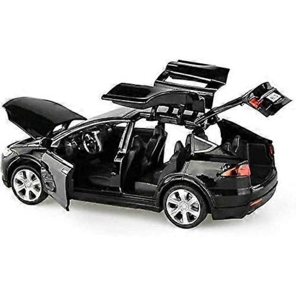 1:32 Legering Tesla X90 Modelbil Træk Tilbage Elektroniske Legetøj med Lys og Musik, Die-Cast Bil Legetøj Kompatibel med Tesla Model X, til Tesla Elskere Samle