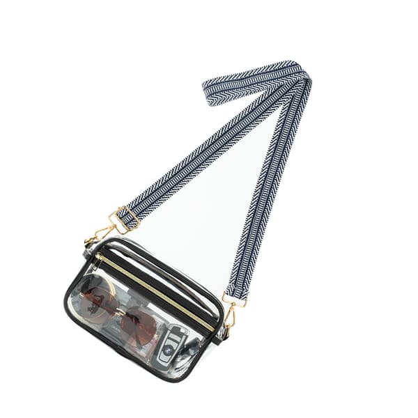 Transparent PVC Crossbody Bag with Adjustable Strap