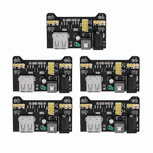 5 stk. 5V/3.3V Strømforsyningskort Dedikeret Strømmodul til Breadboard