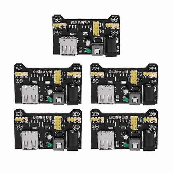 5 stk. 5V/3.3V Strømforsyningskort Dedikert Strømmodul for Koblingsbrett
