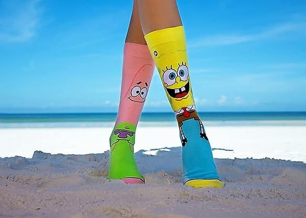 Svampebob tegneseriesokker, herre og dame, assortert