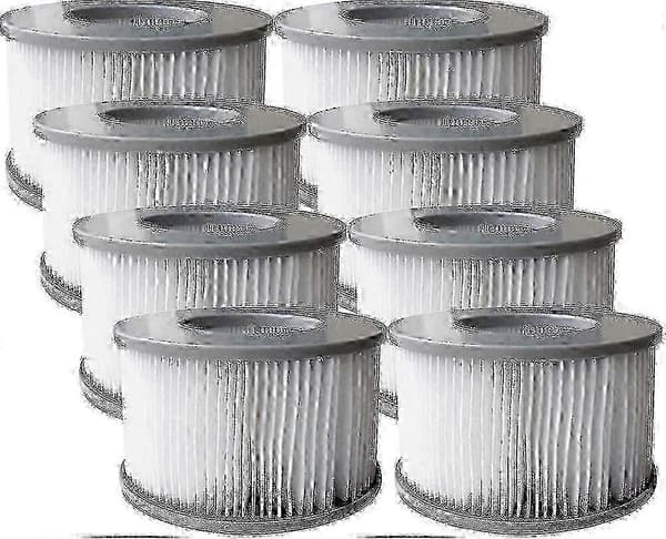 Set med 8 ersättningsfilter för Mspa uppblåsbar pool och jacuzzi