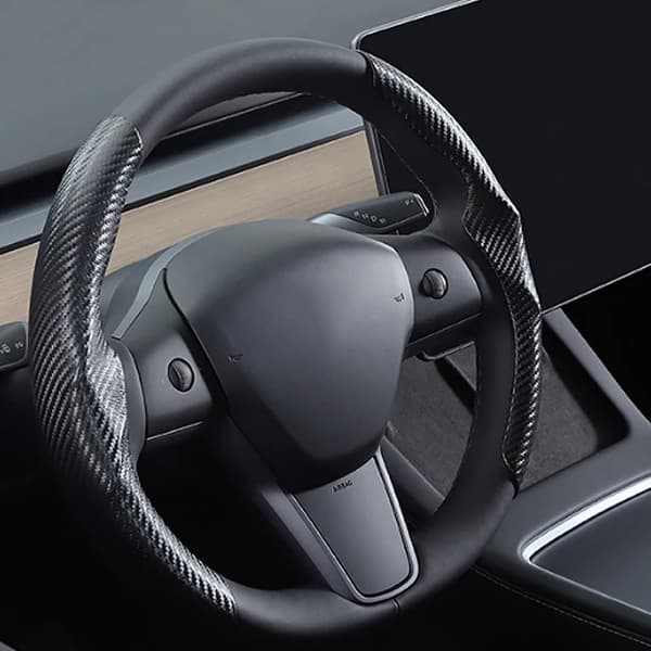 Kulfiber ratmuffe til Tesla Model 3/Y - 38 cm