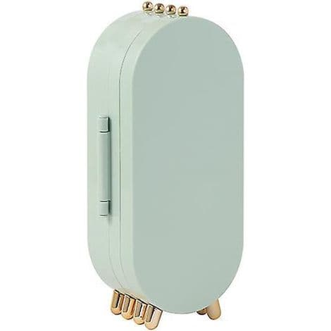 Vikbart smyckesskåp med skårad design - Ljusgrön, Smyckesorganisatör för kvinnor