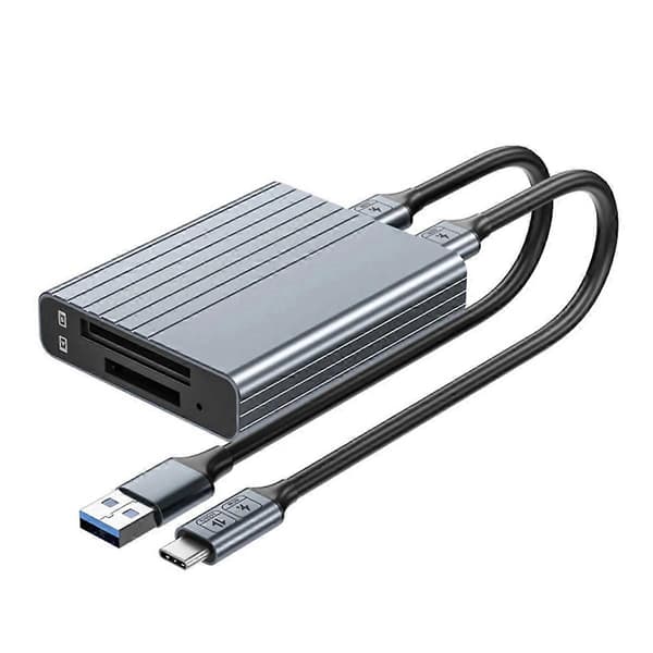 CFexpress Minneskort Typ B + Typ A USB 3.1 Gen2 10Gbps Kortläsare