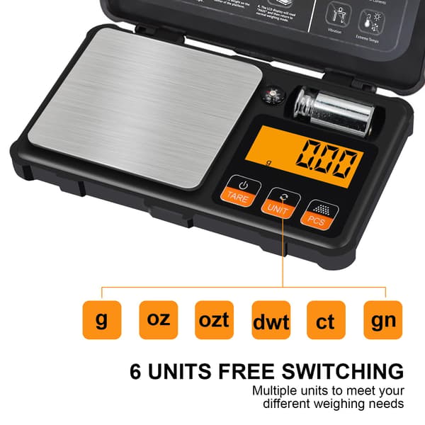 Rechargeable Digital Pocket Scale 200 g/0.01 g